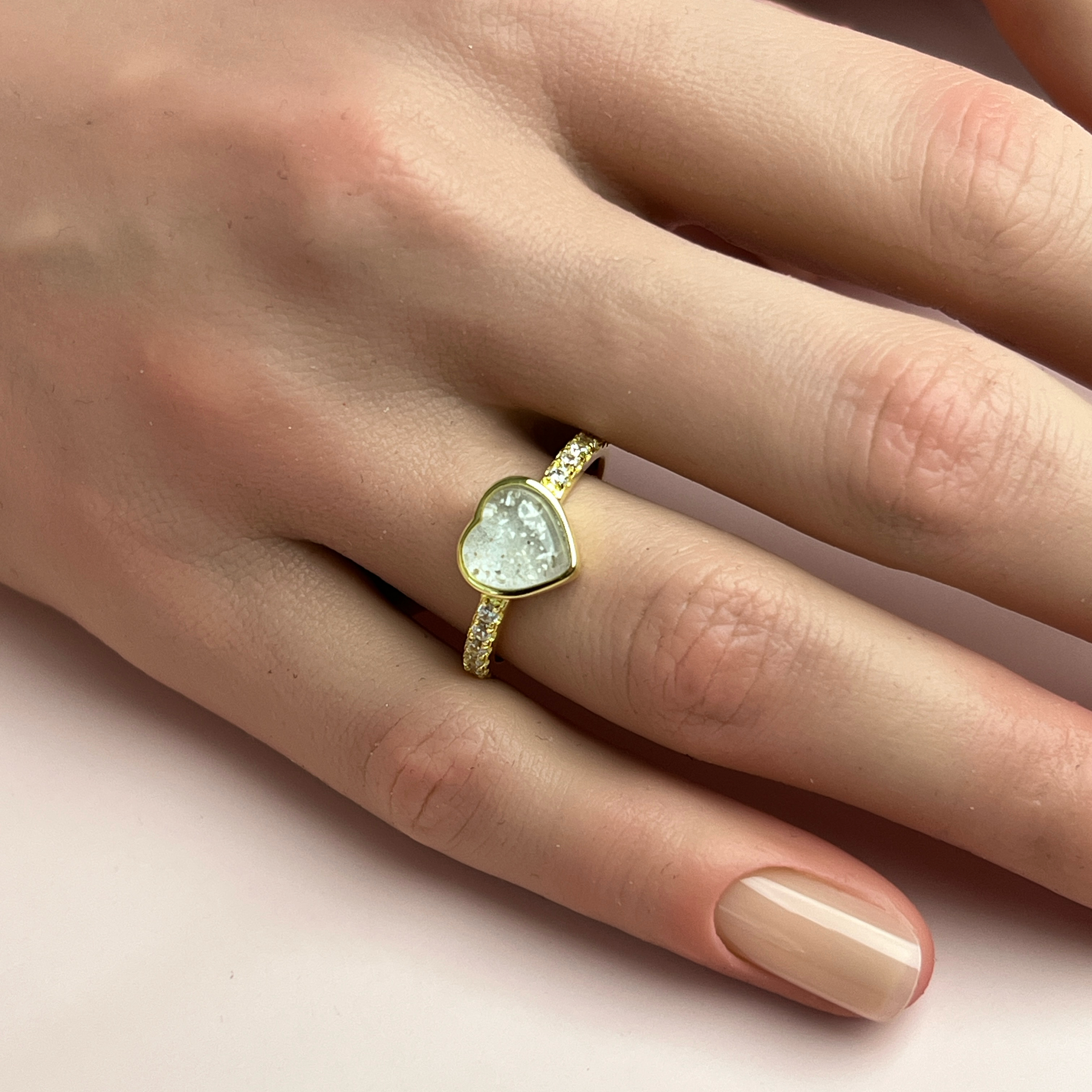 Amora Ashes Ring - Side Profile View