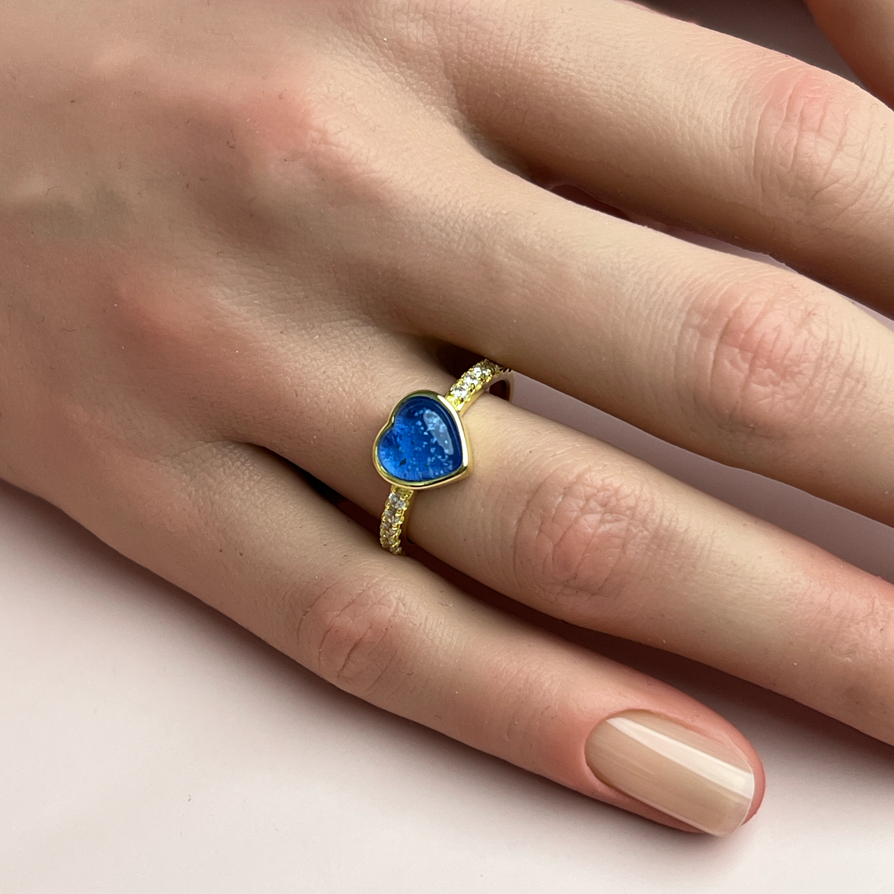 Amora Ashes Ring - Side Profile View