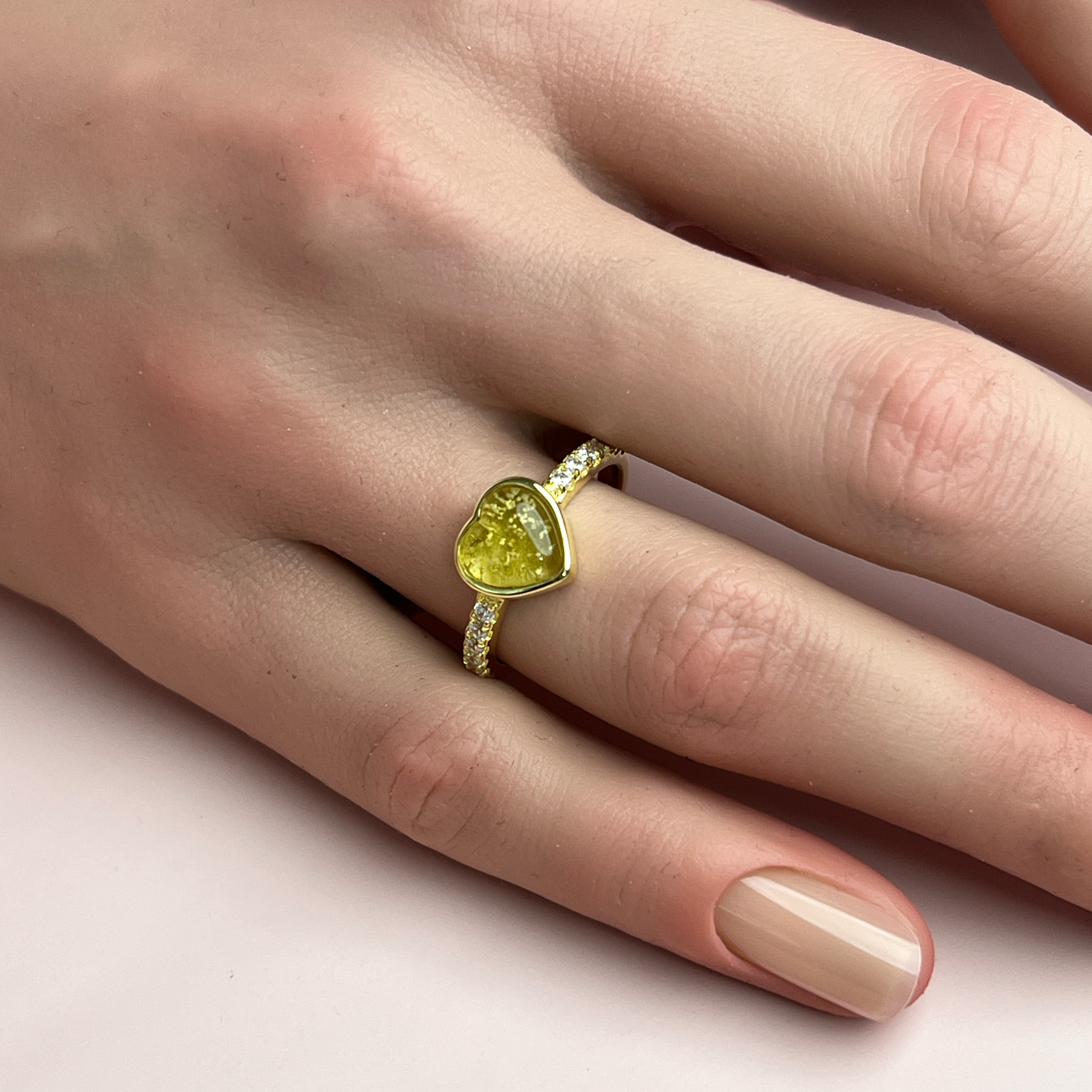 Amora Ashes Ring - Side Profile View