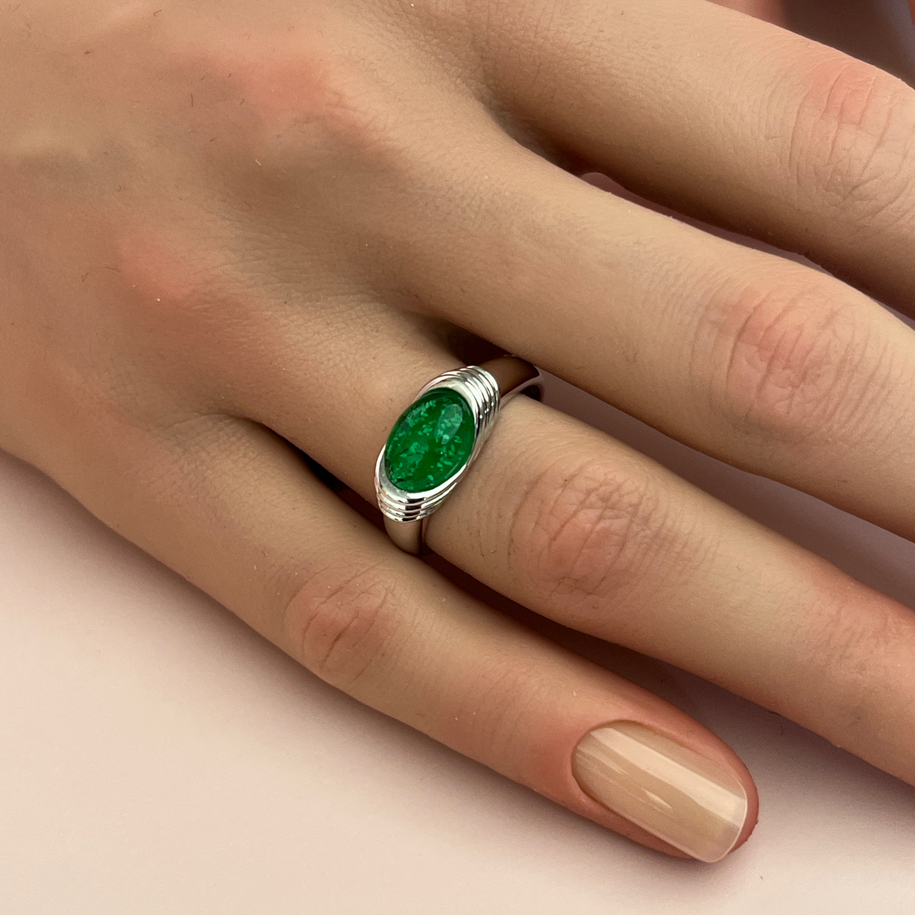 Ripple Ashes Ring - Side View