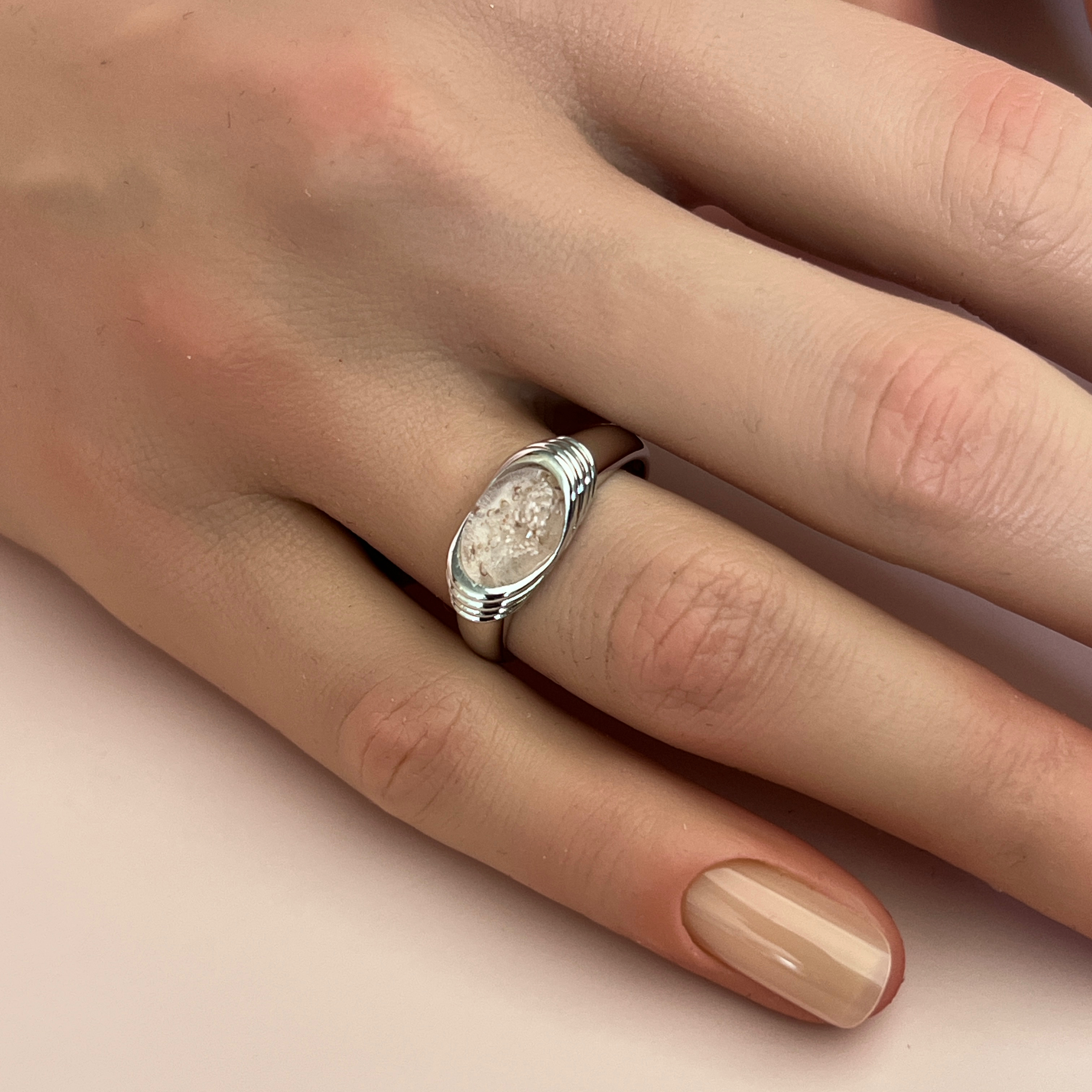 Ripple Ashes Ring - Side View