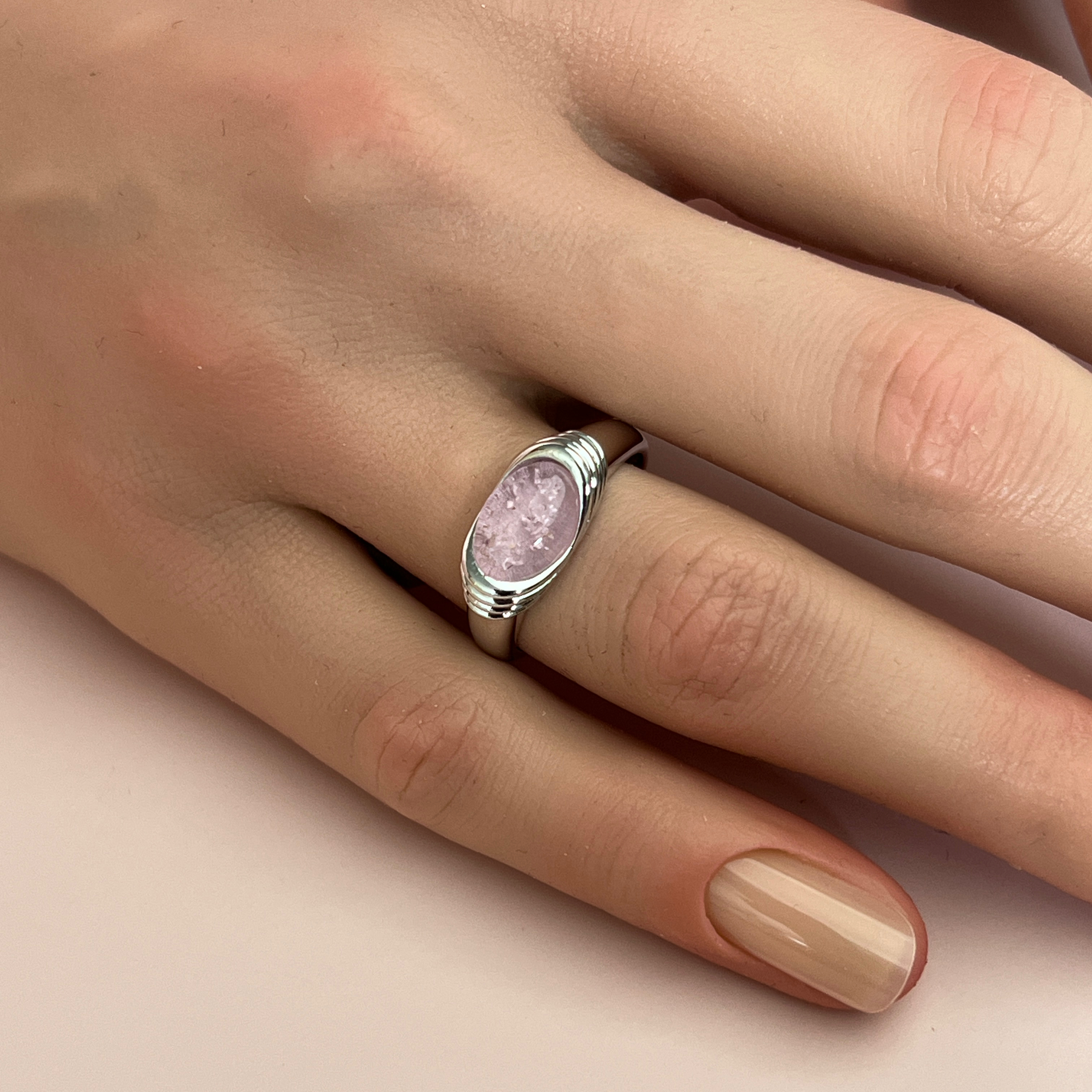 Ripple Ashes Ring - Side View