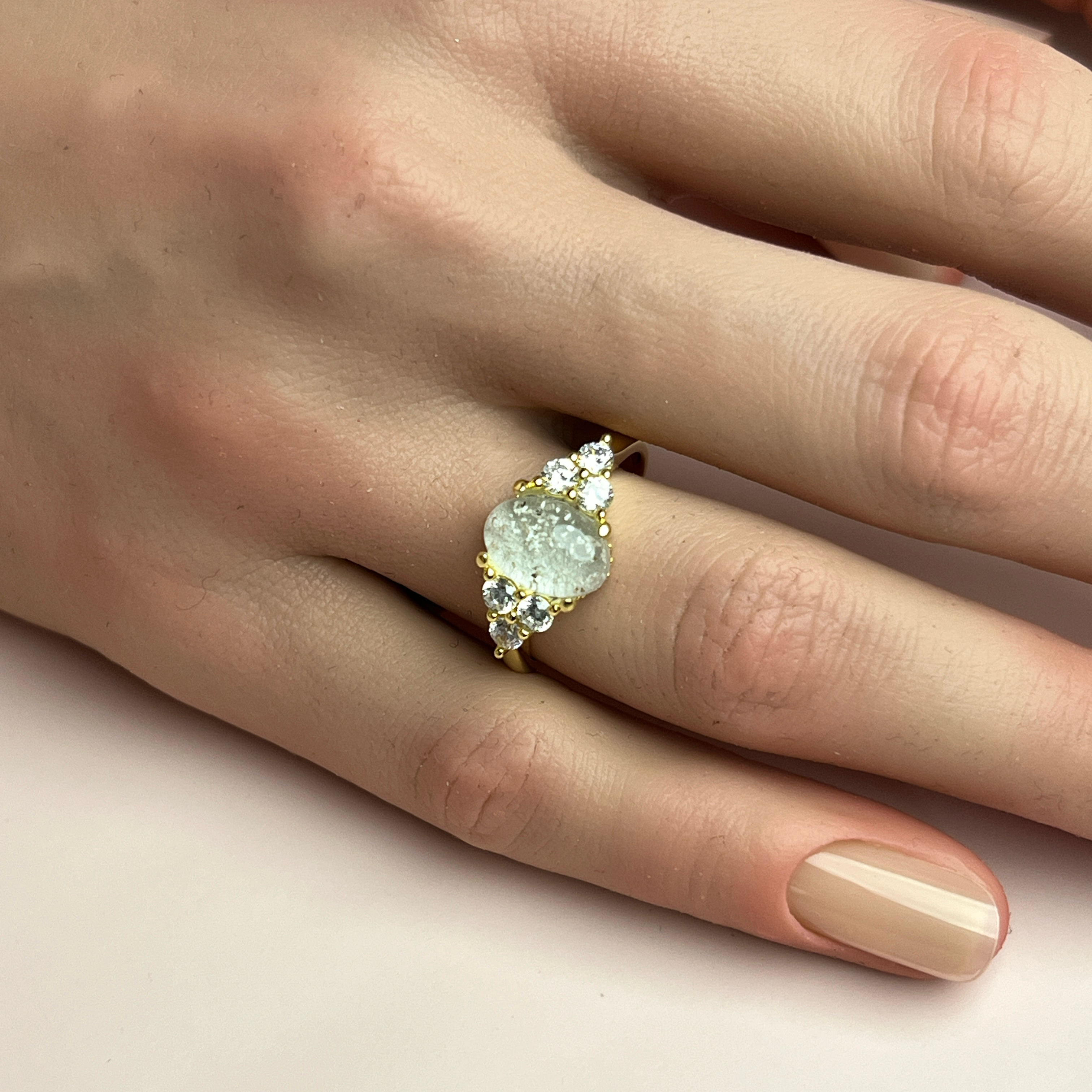 Solace Ashes Ring - Side Profile View