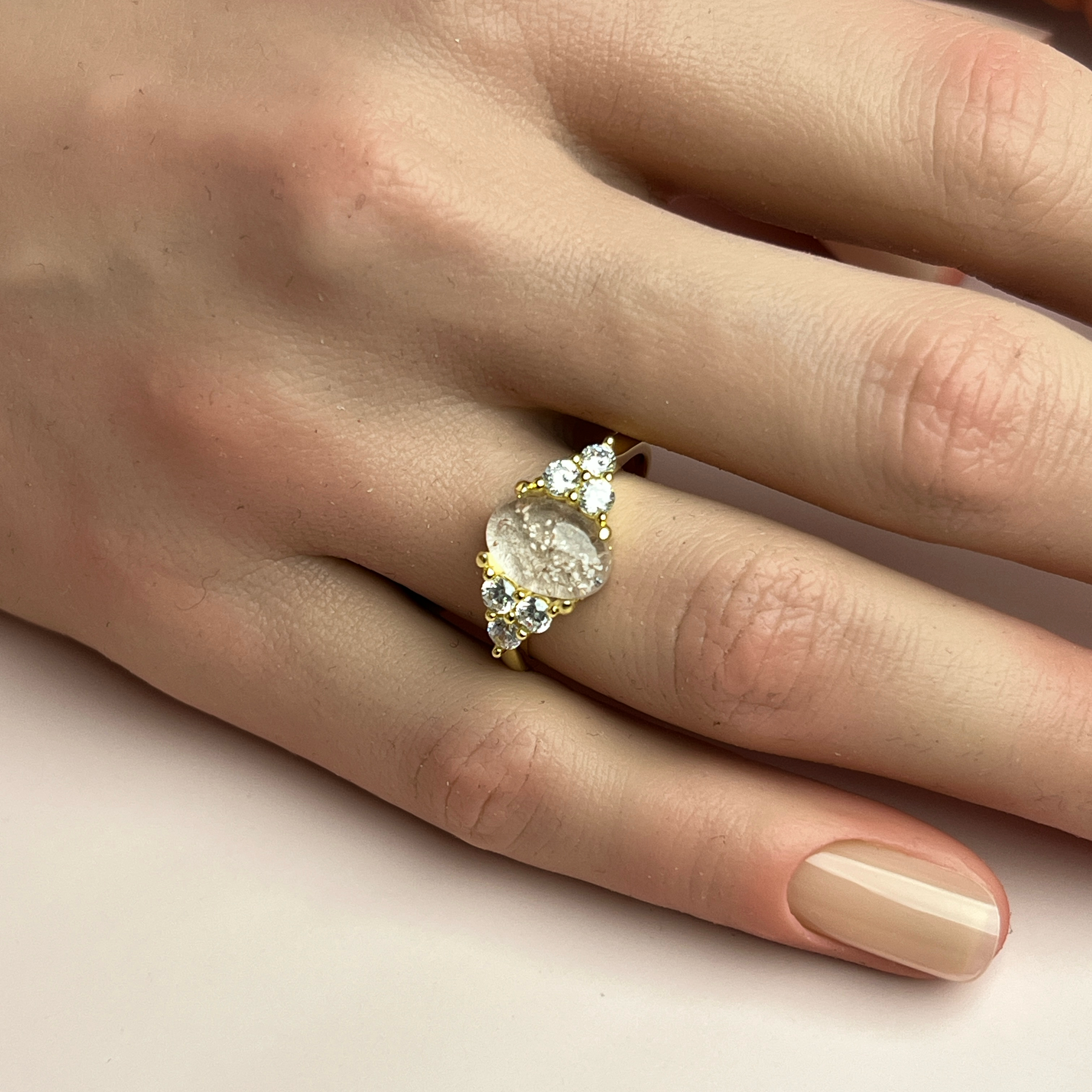 Solace Ashes Ring - Side Profile View