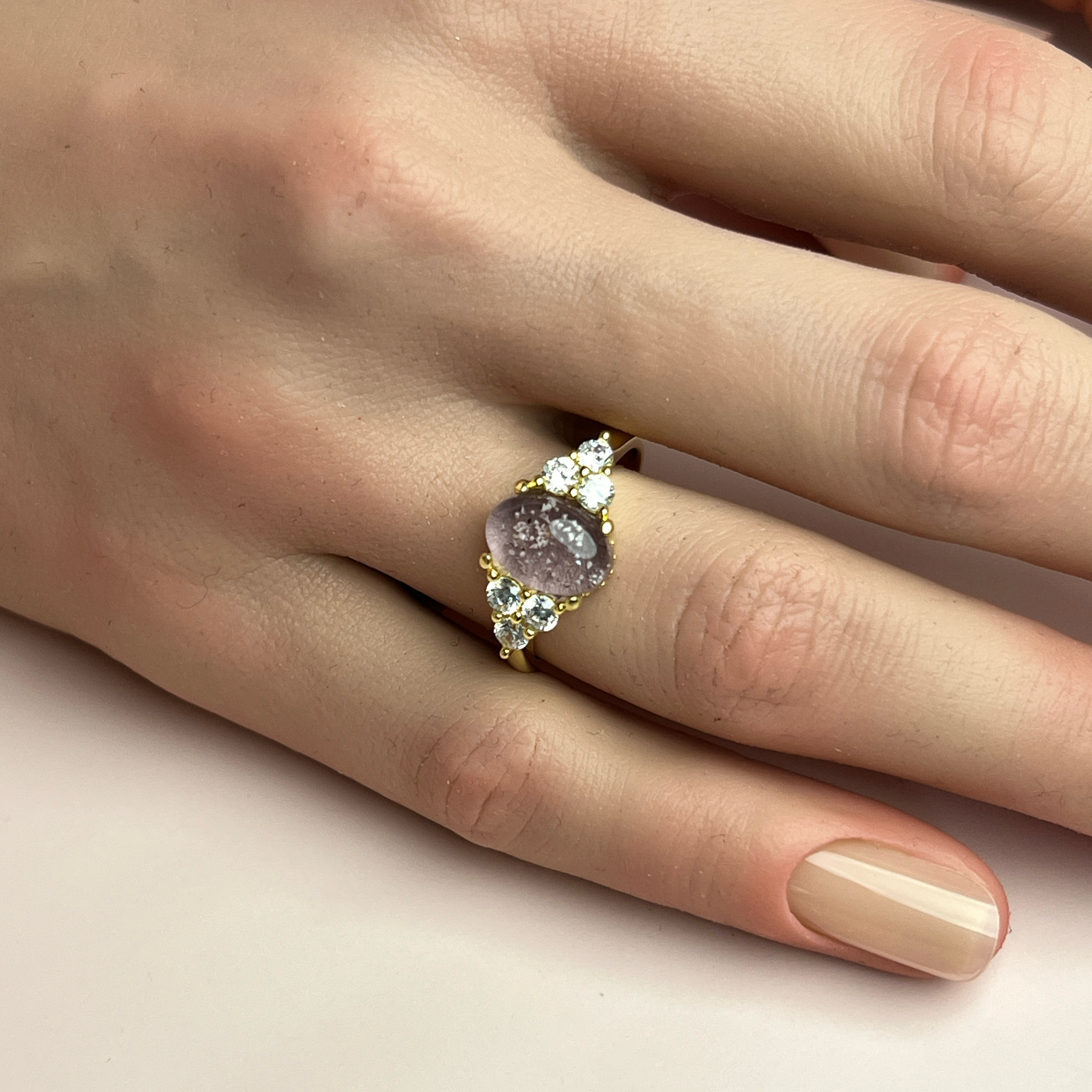 Solace Ashes Ring - Side Profile View