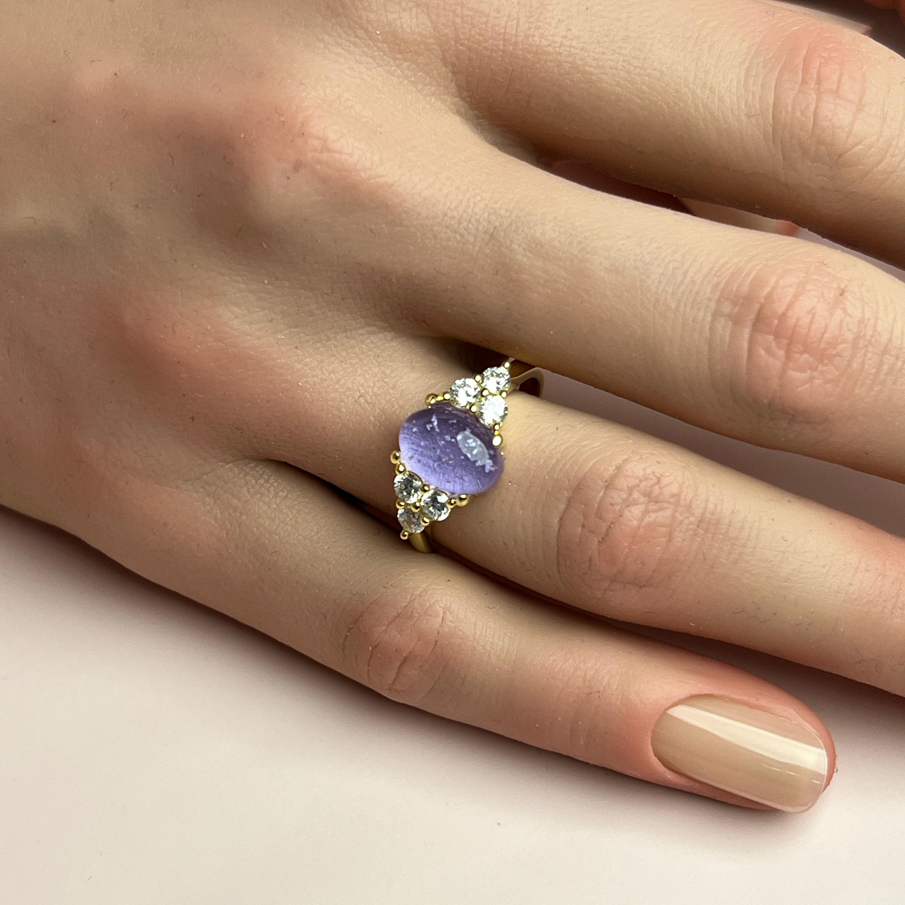 Solace Ashes Ring - Side Profile View