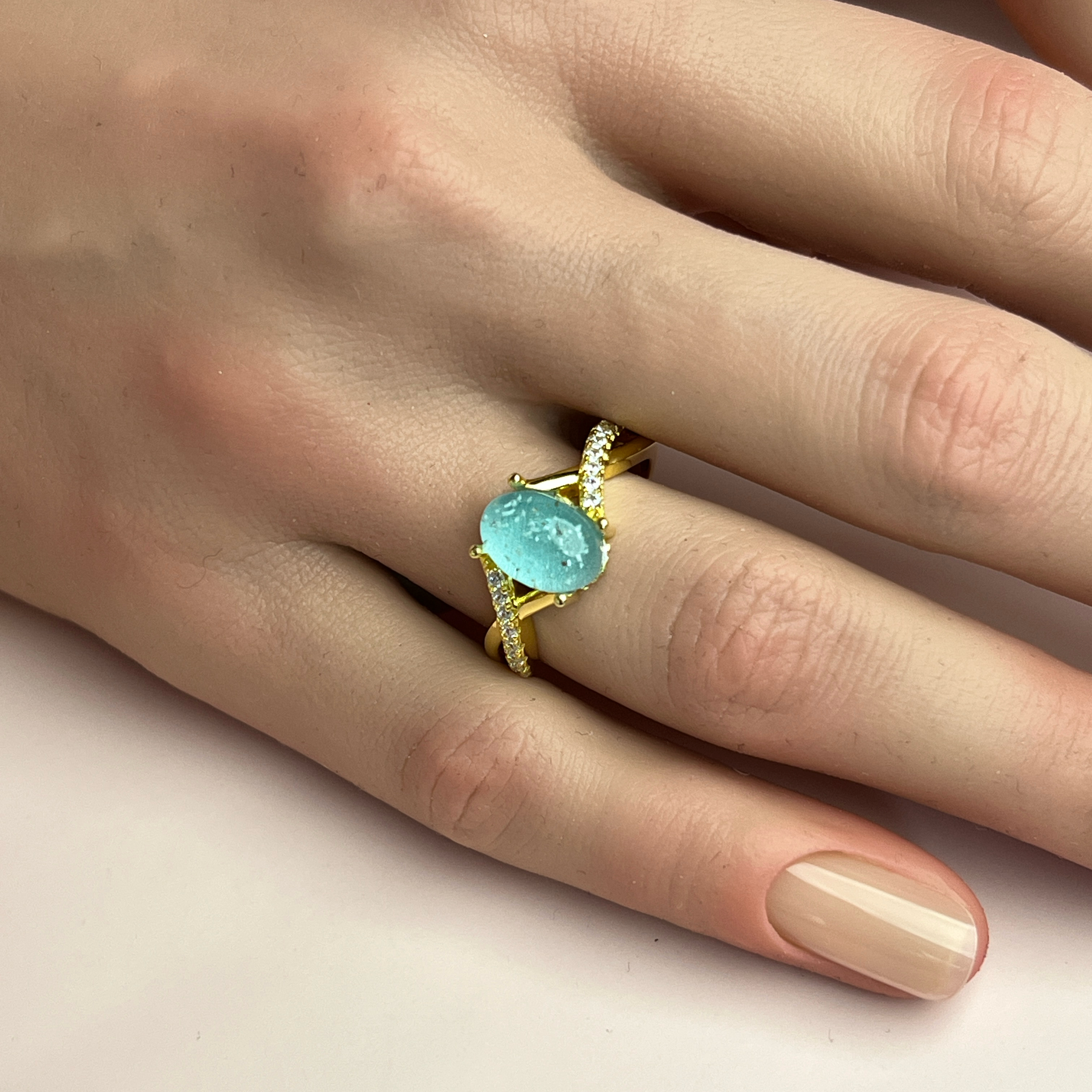 Amara Ashes Ring - Side Profile View