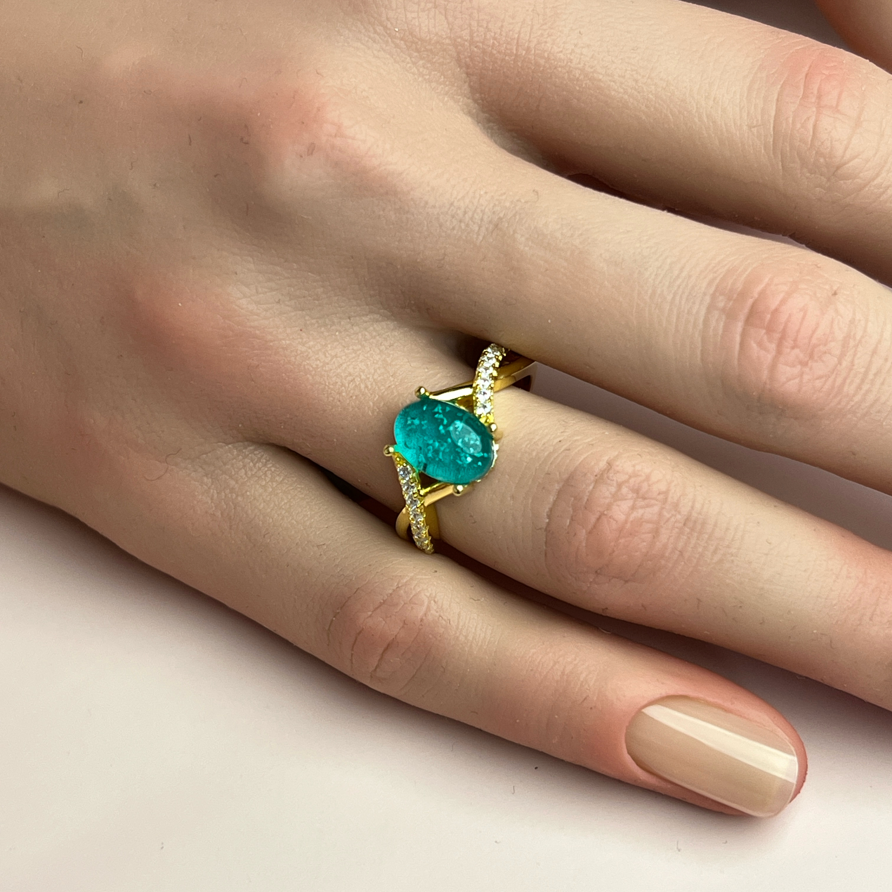 Amara Ashes Ring - Side Profile View