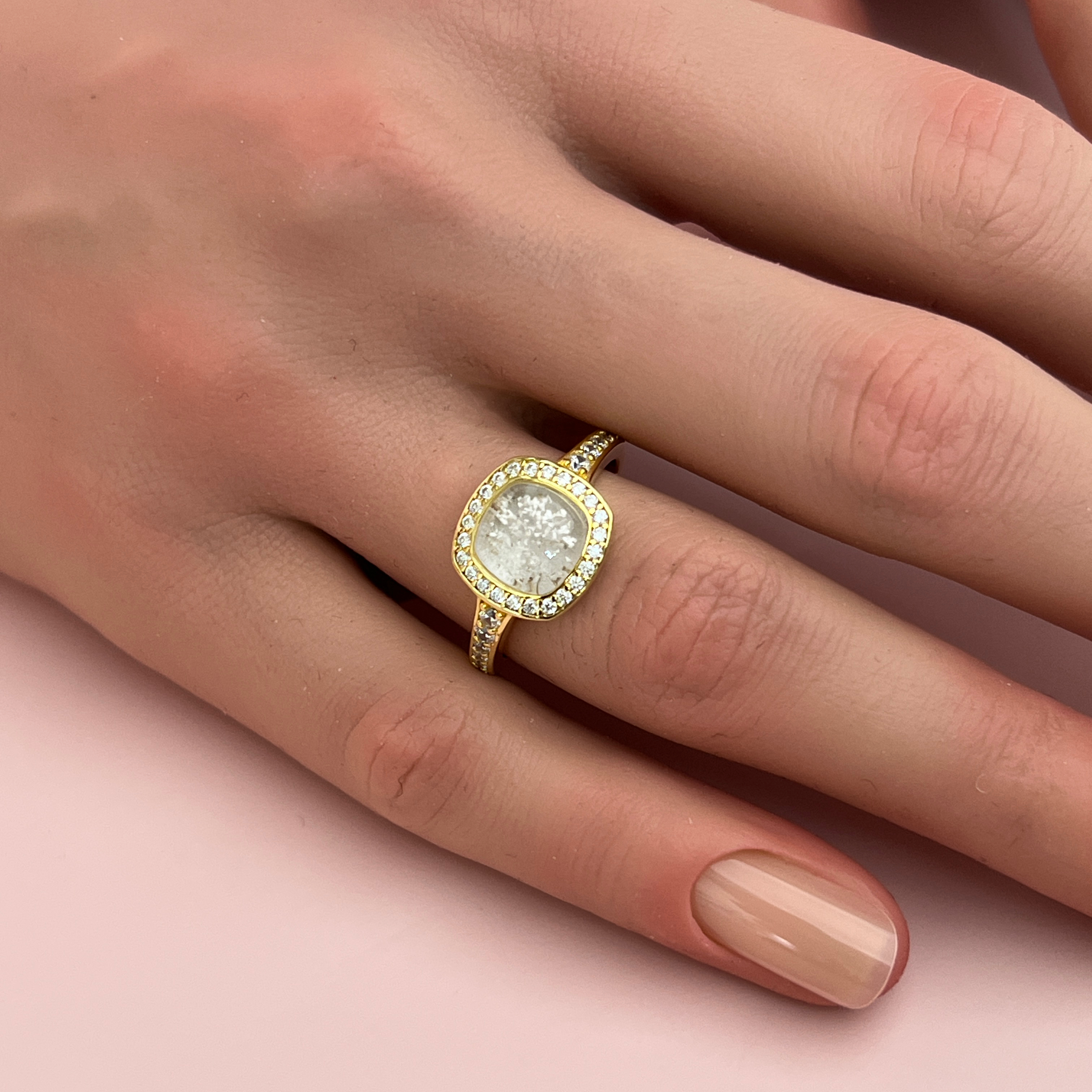 Eden Ashes Ring - Side Profile View