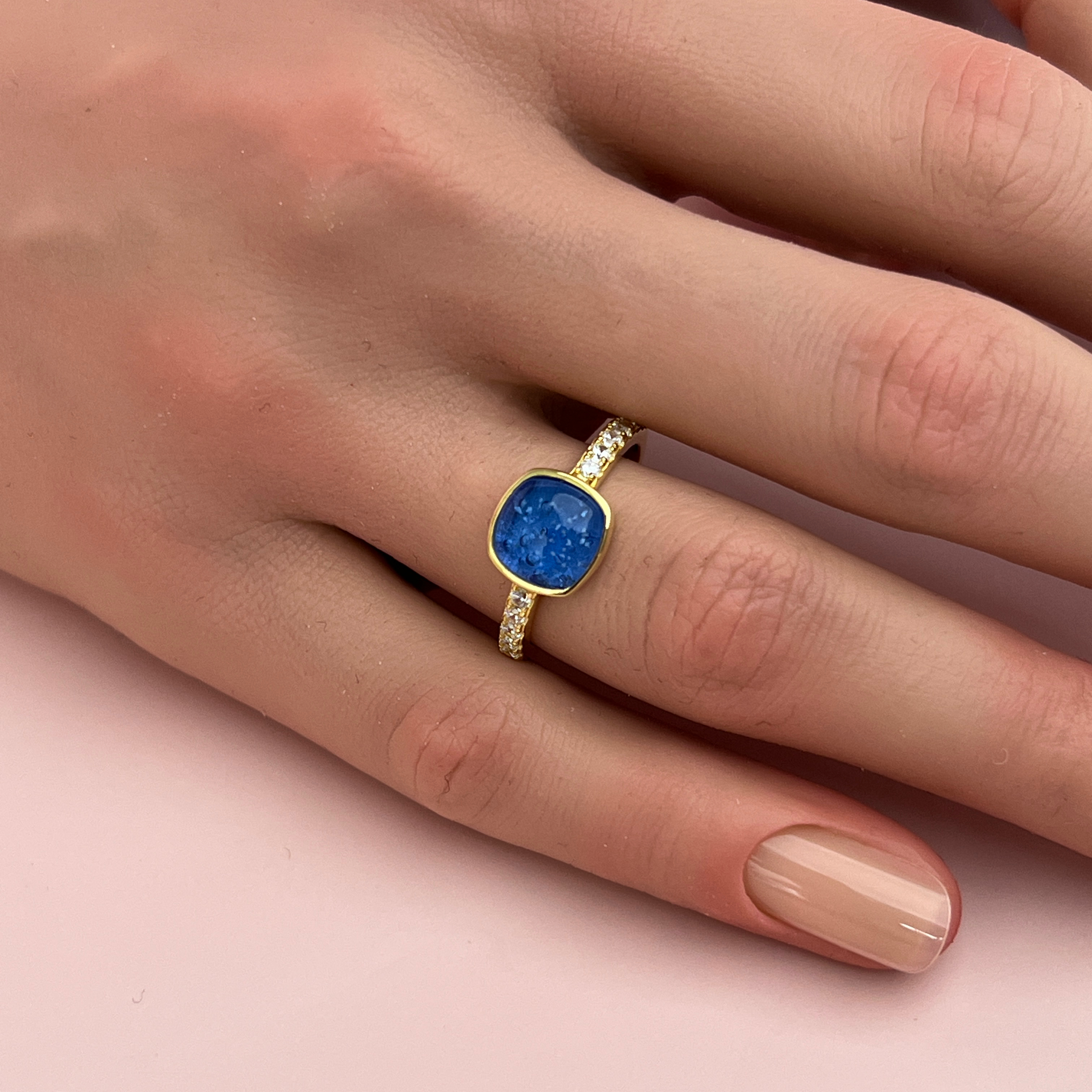 Evana Ashes Ring - Side Profile View