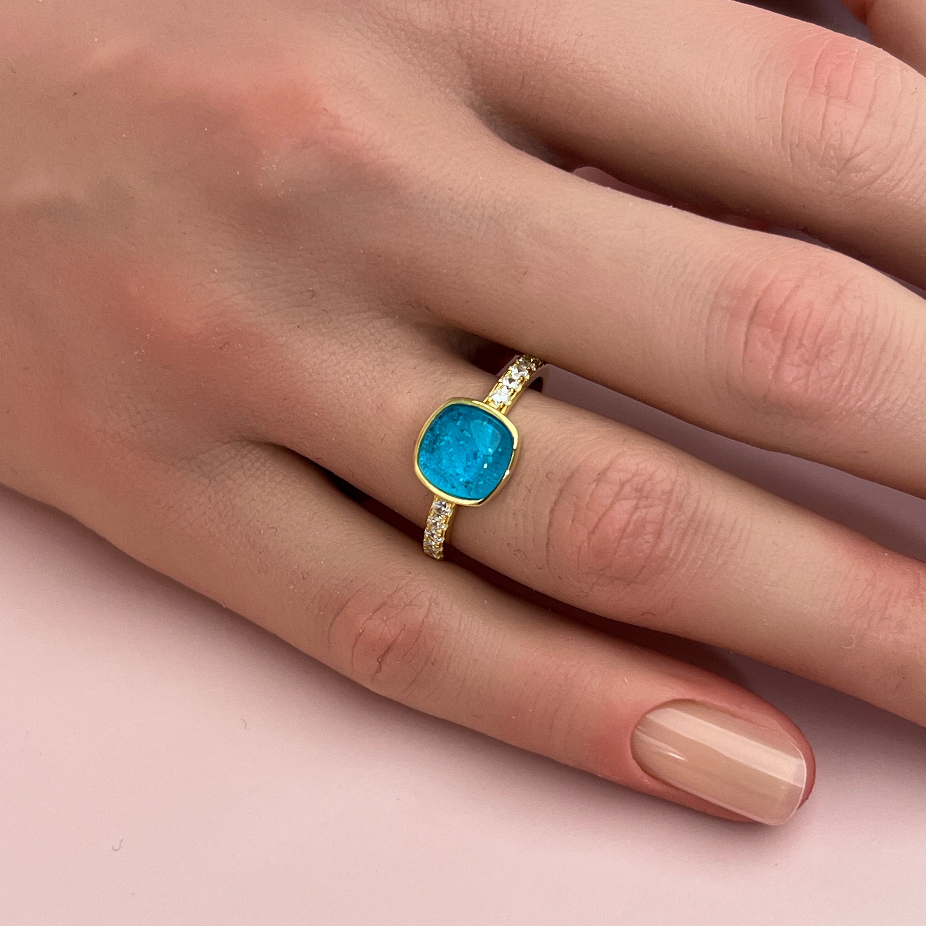 Evana Ashes Ring - Side Profile View