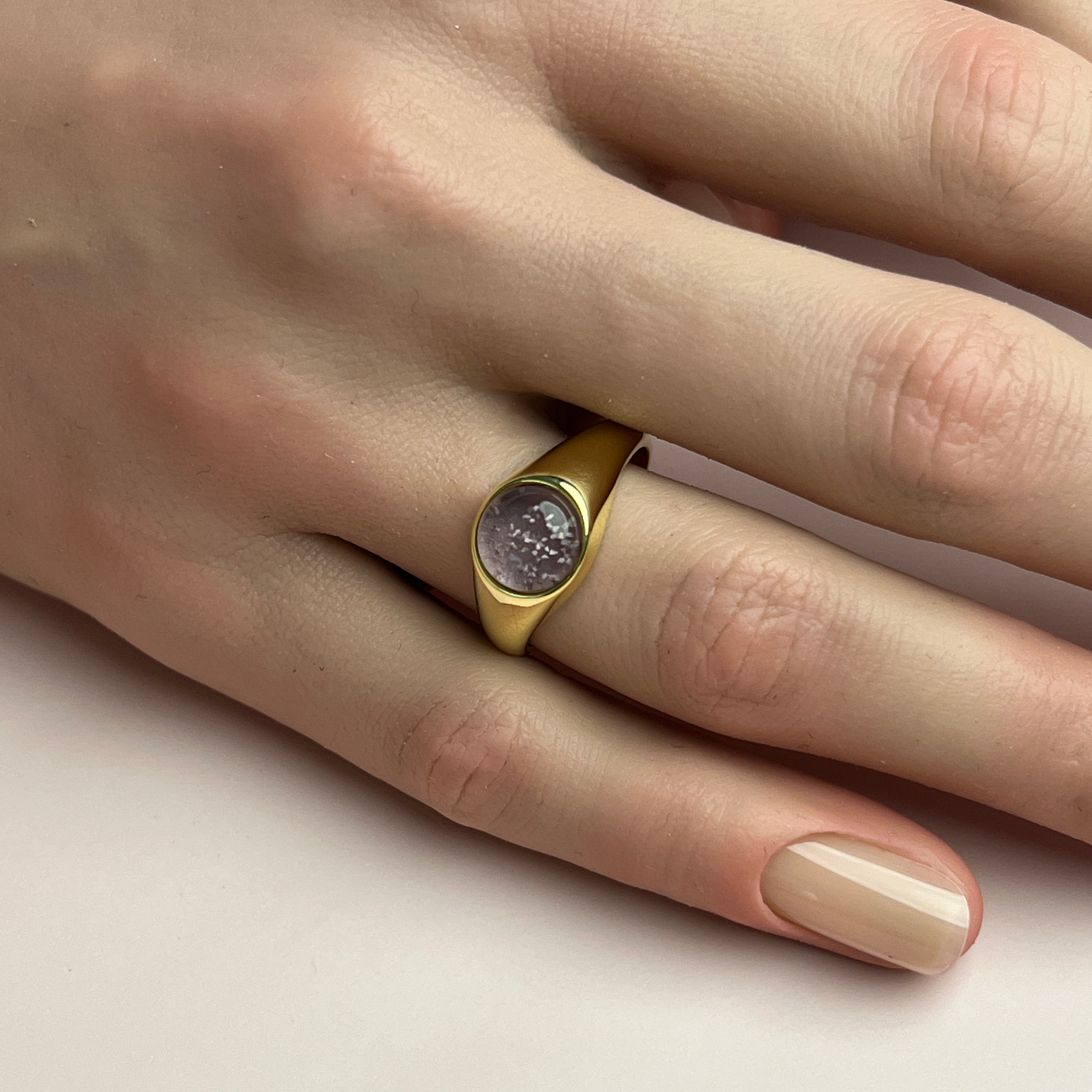 Legacy Ashes Ring - Side Profile View