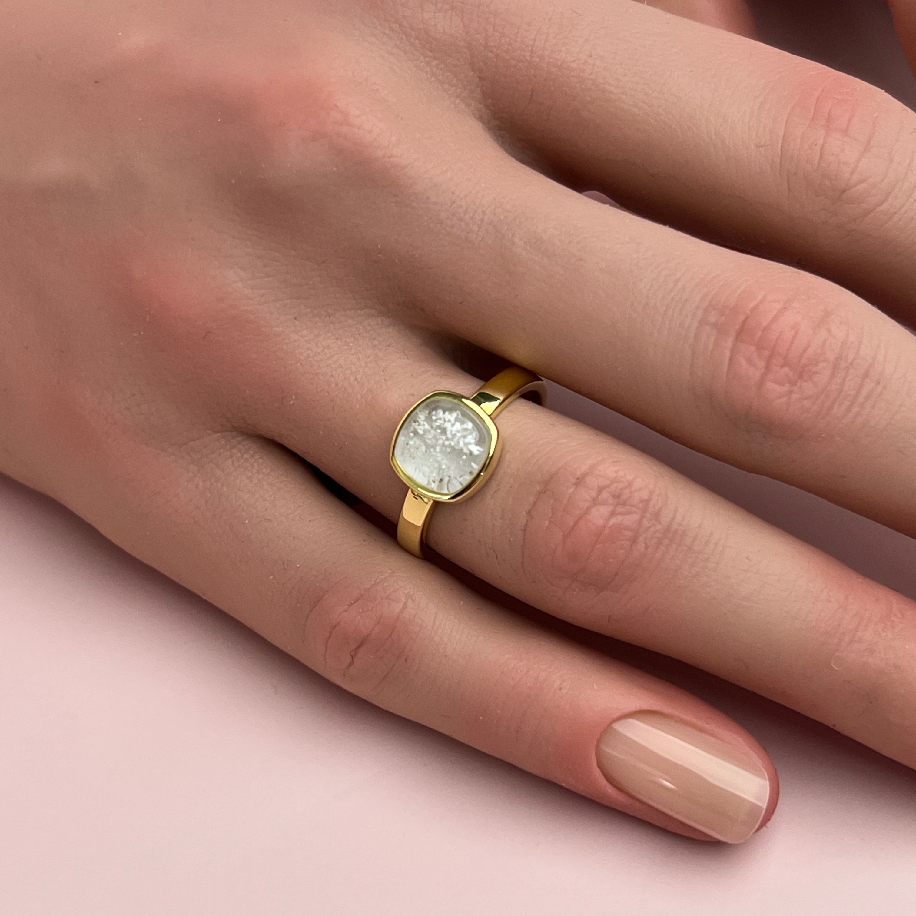 Comfort Ashes Ring - Side Profile View