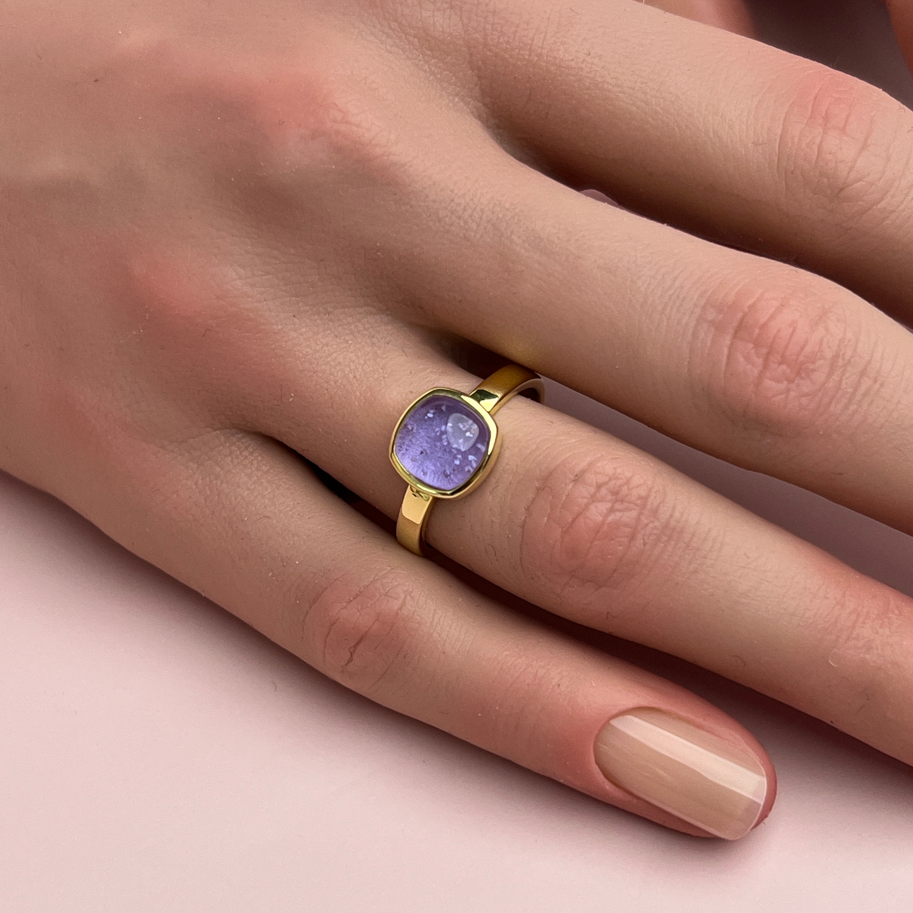 Comfort Ashes Ring - Side Profile View