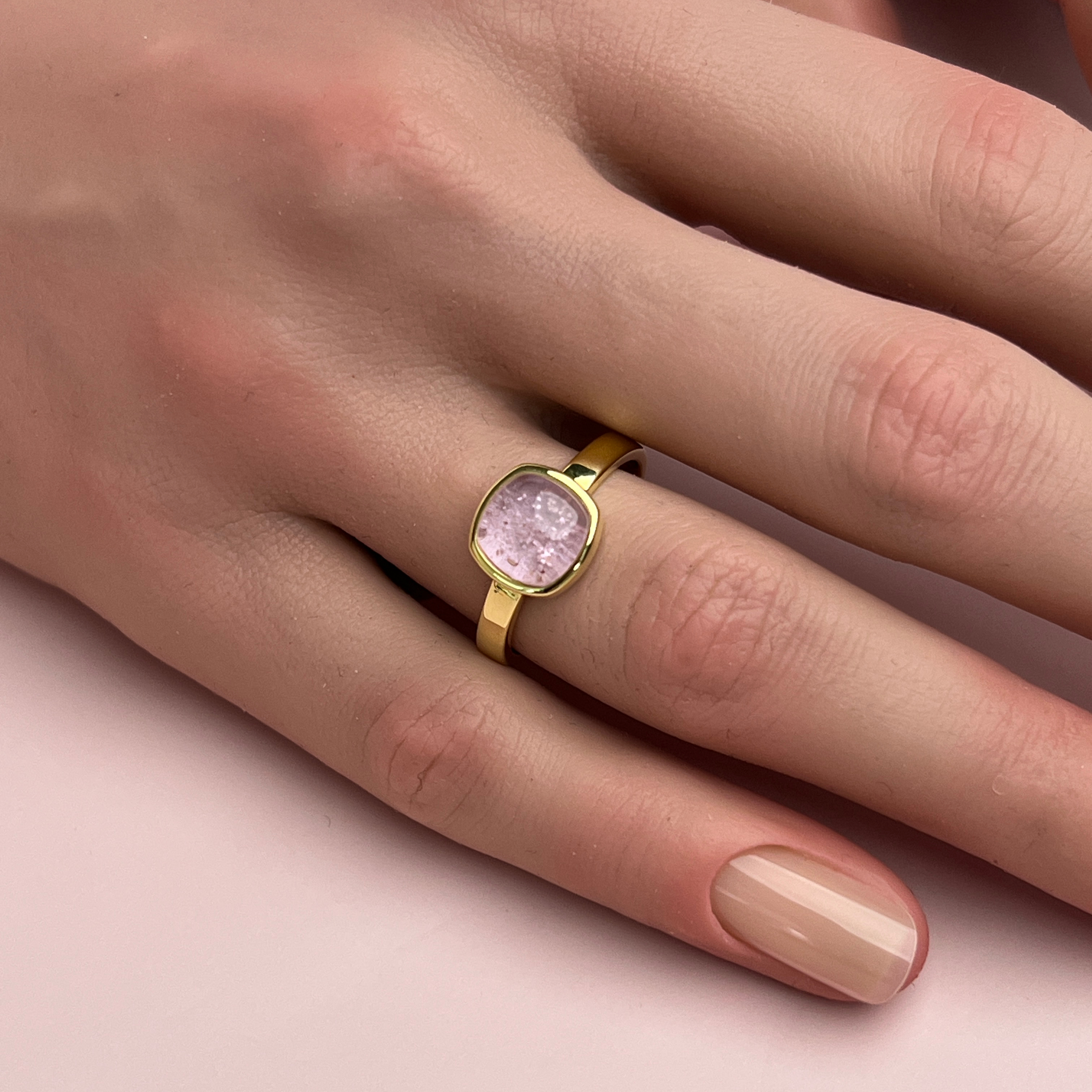 Comfort Ashes Ring - Side Profile View