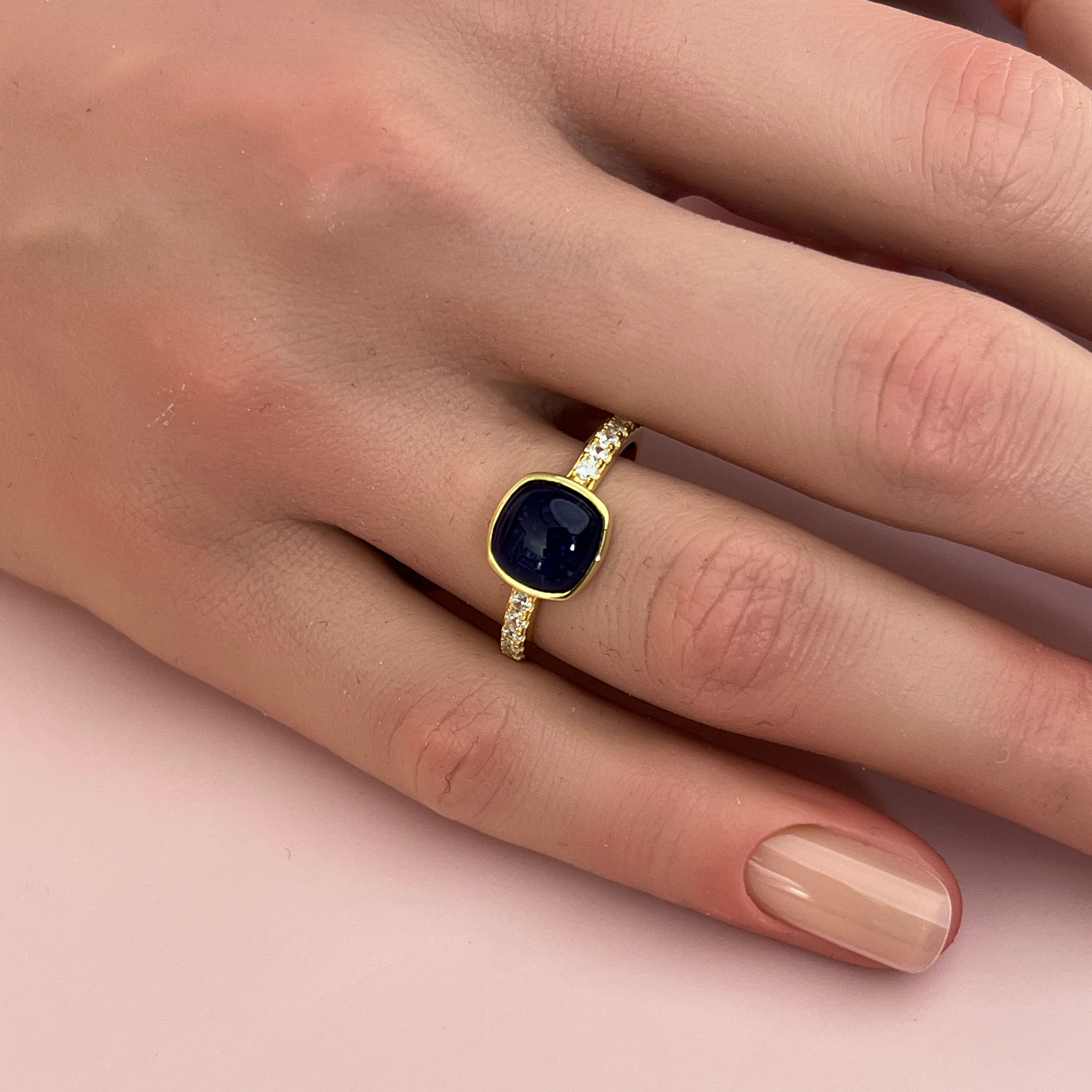 Evana Ashes Ring - Side Profile View