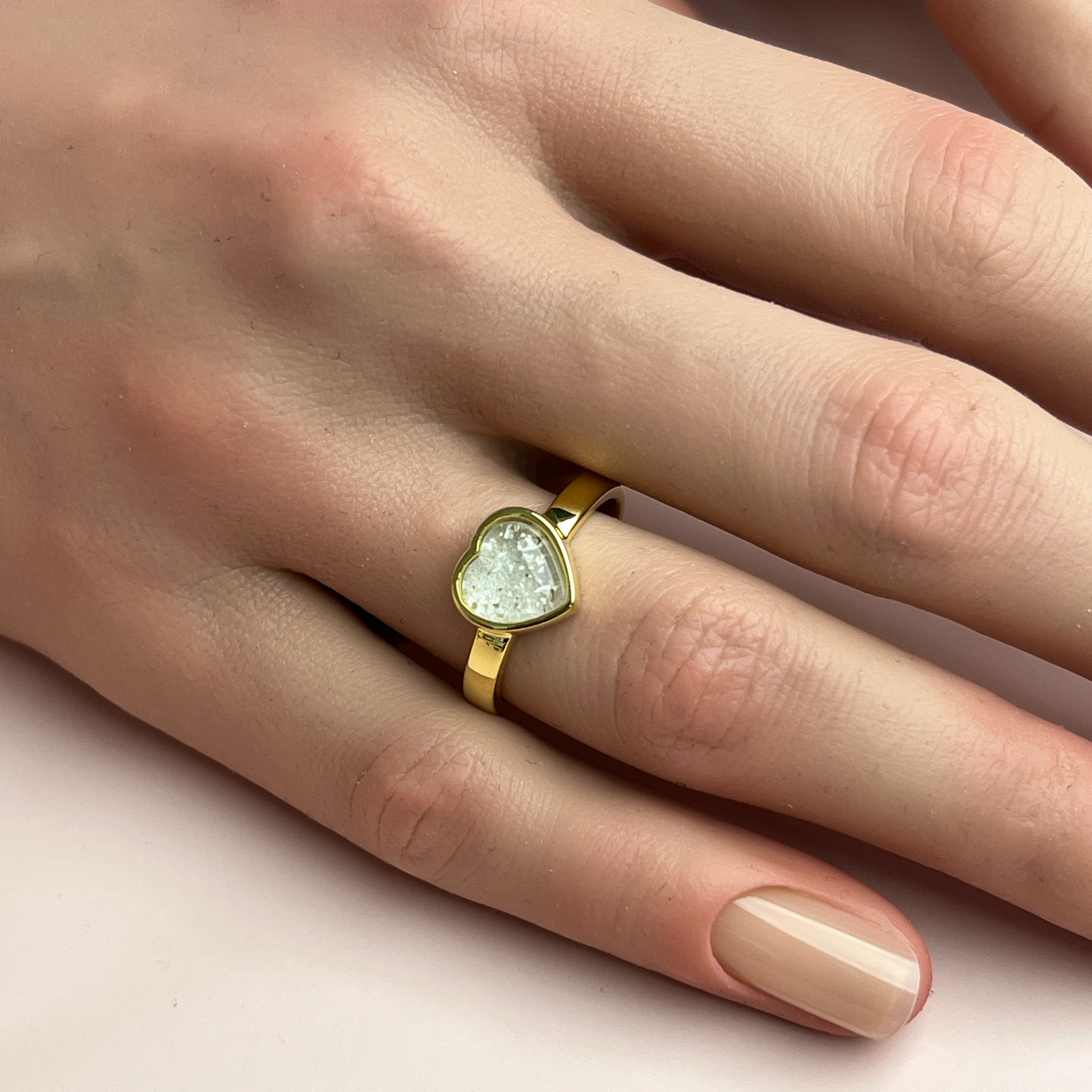 Tribute Ashes Ring - Side Profile View