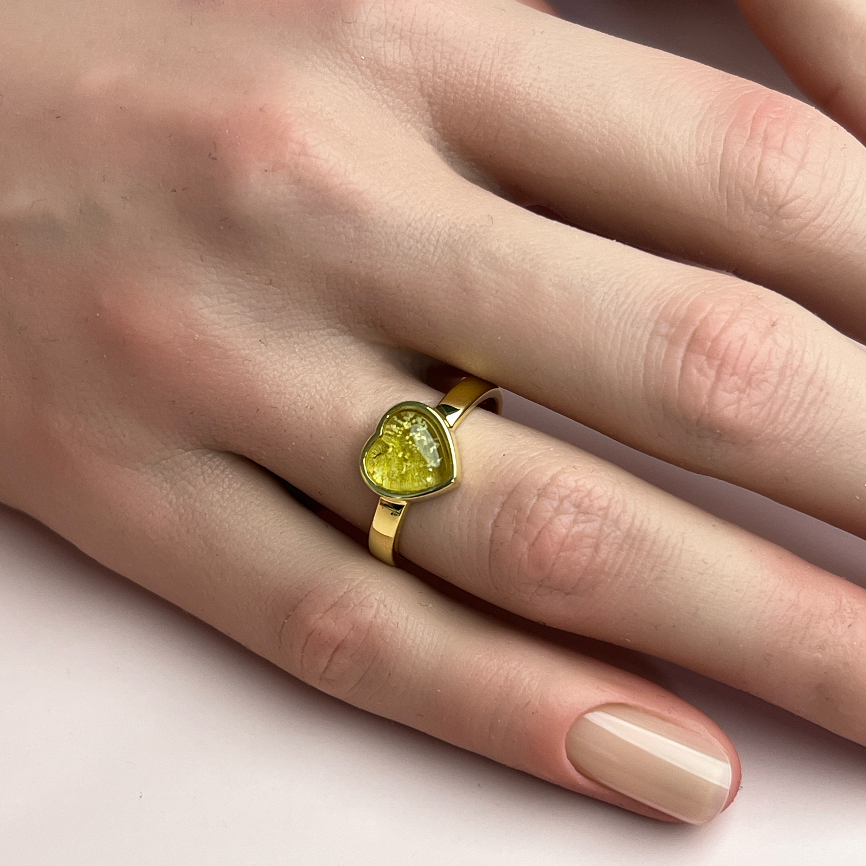 Tribute Ashes Ring - Side Profile View