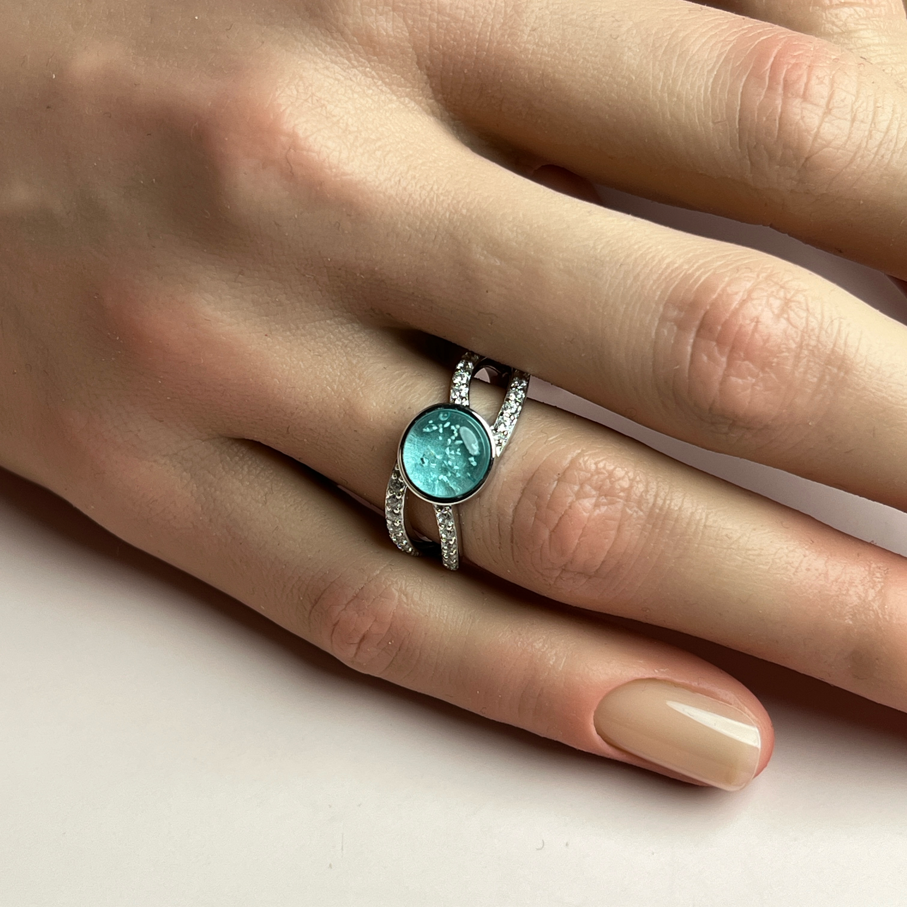 Aurora Ashes Ring - Side View