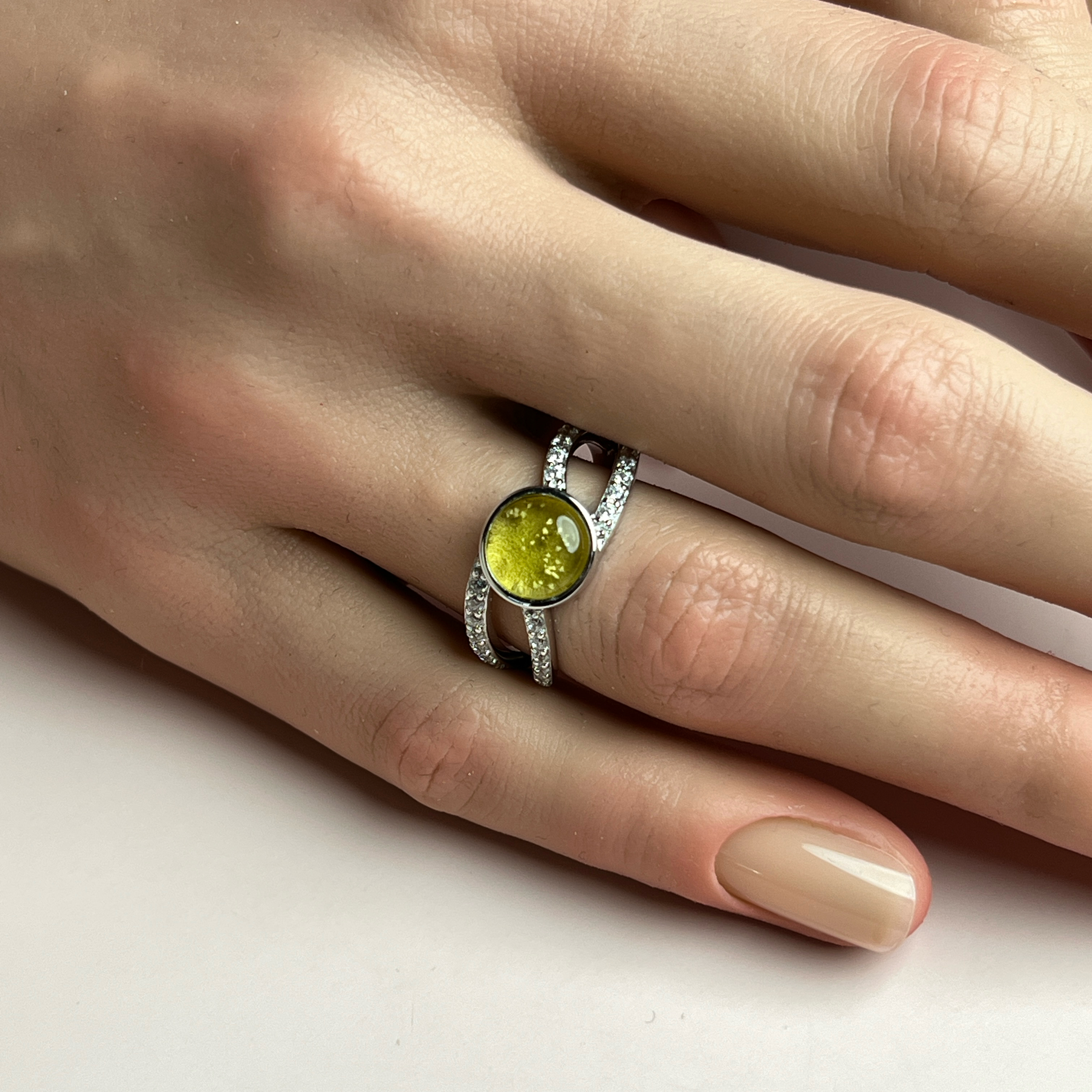 Aurora Ashes Ring - Side View