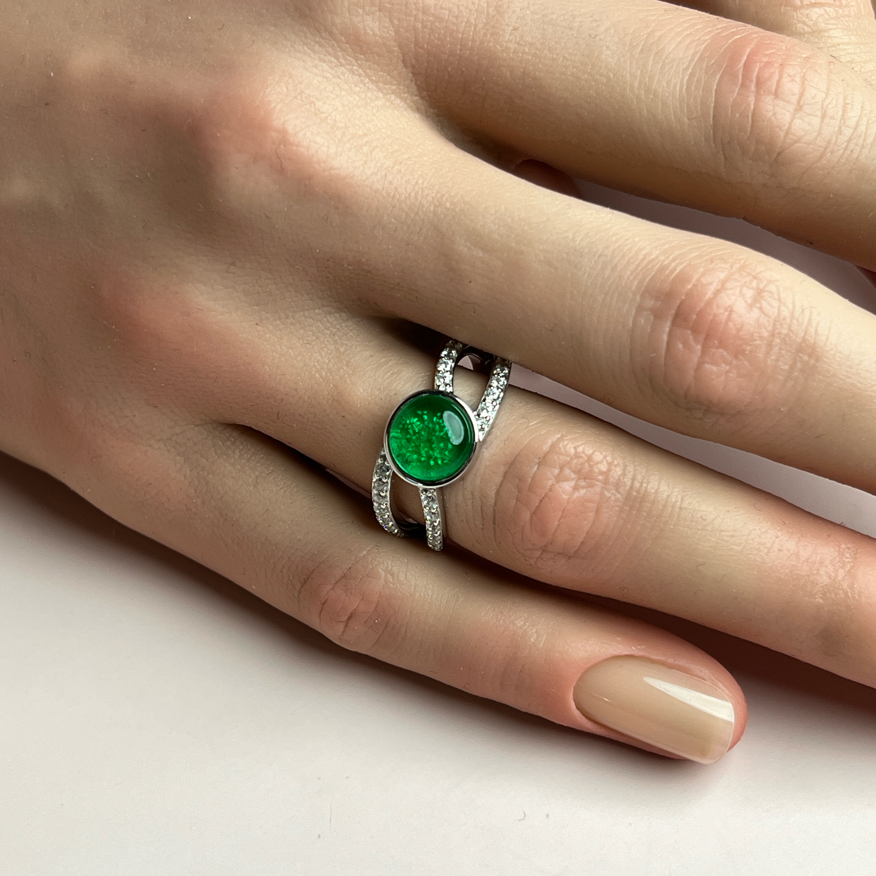 Aurora Ashes Ring - Side View