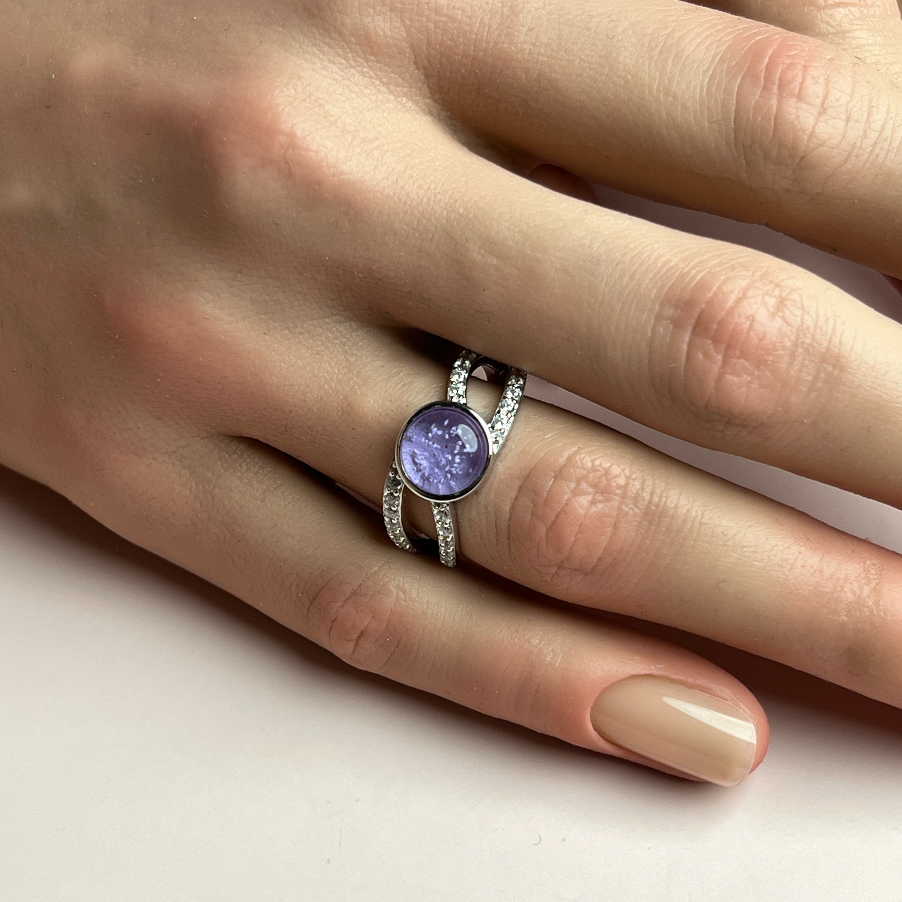 Aurora Ashes Ring - Side View