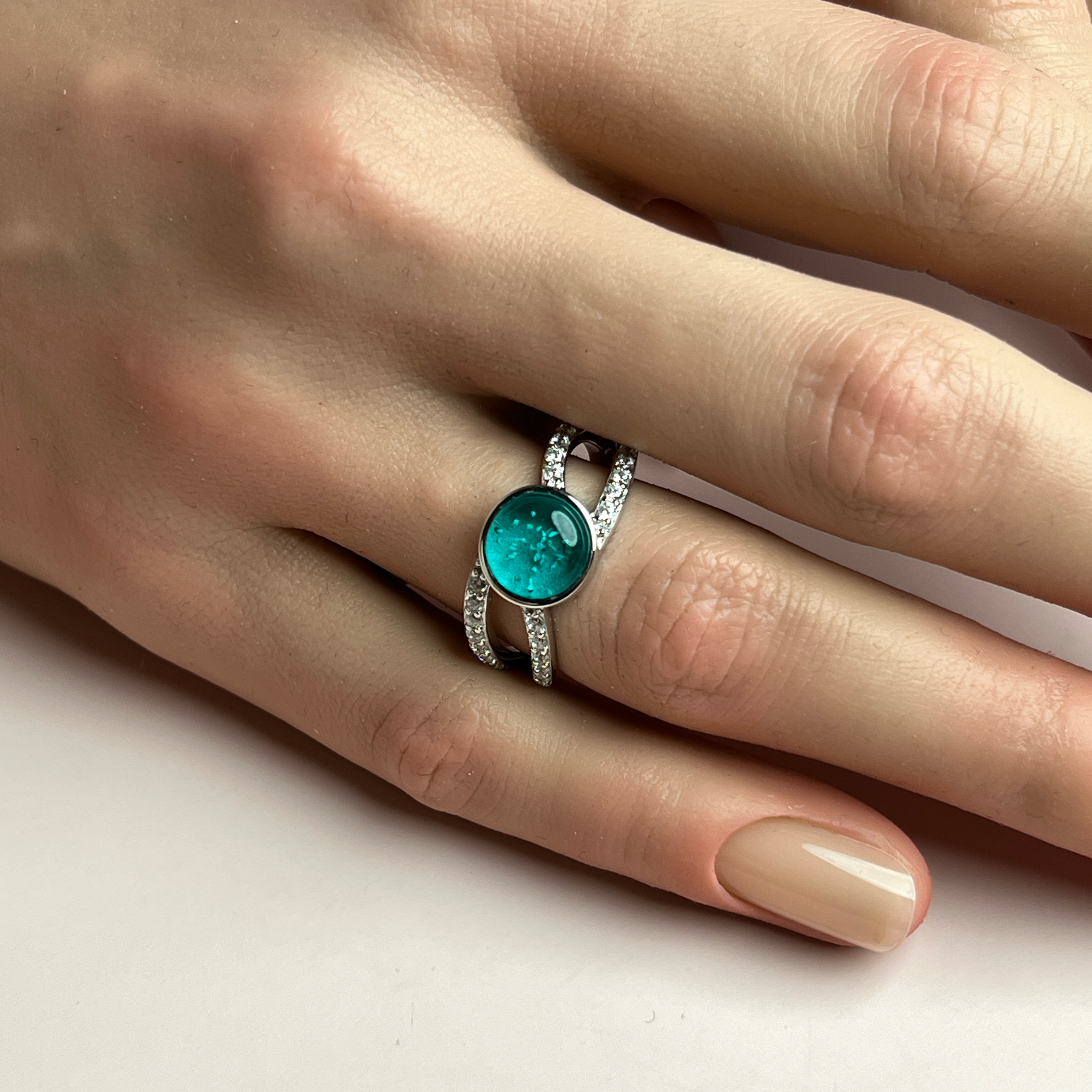 Aurora Ashes Ring - Side View