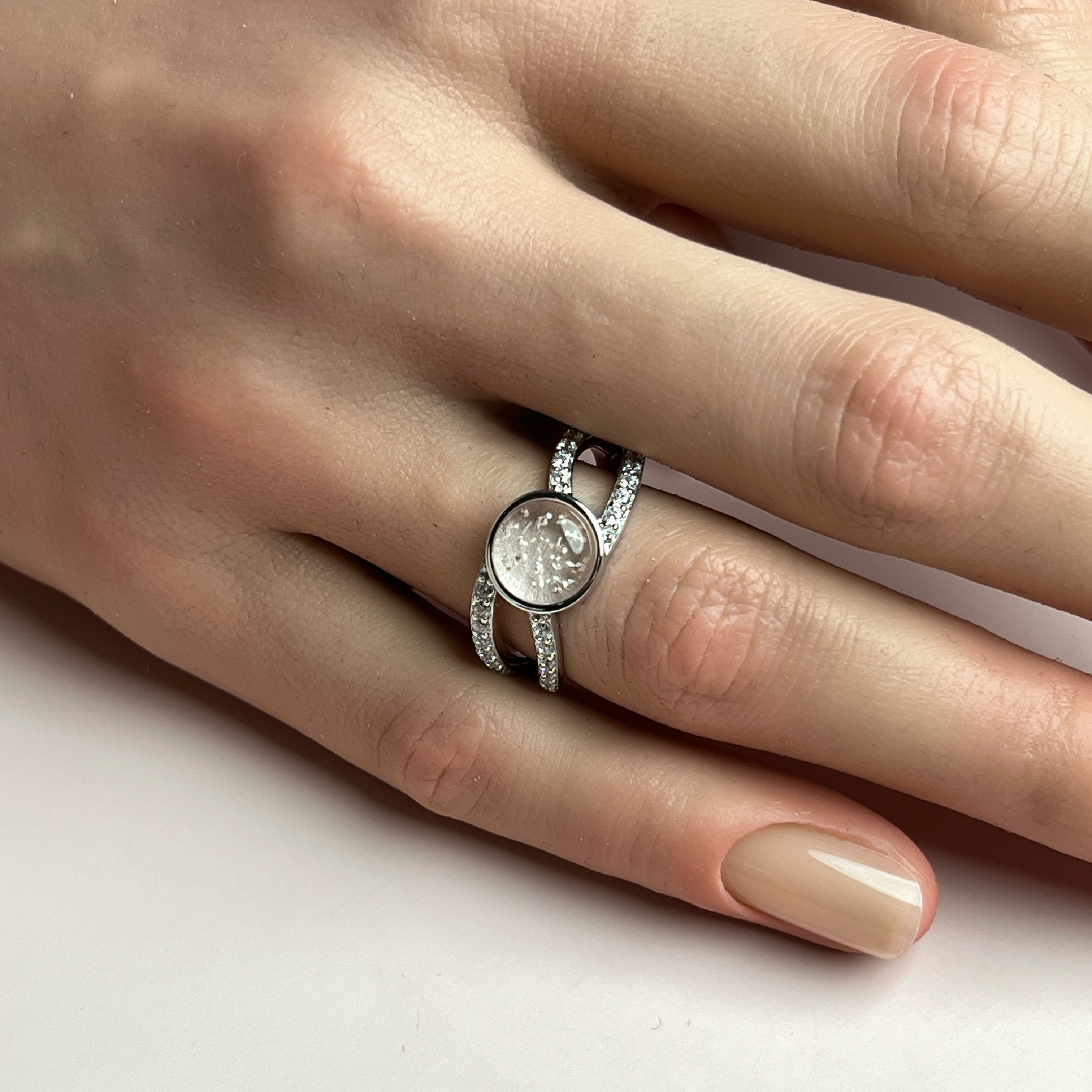 Aurora Ashes Ring - Side View