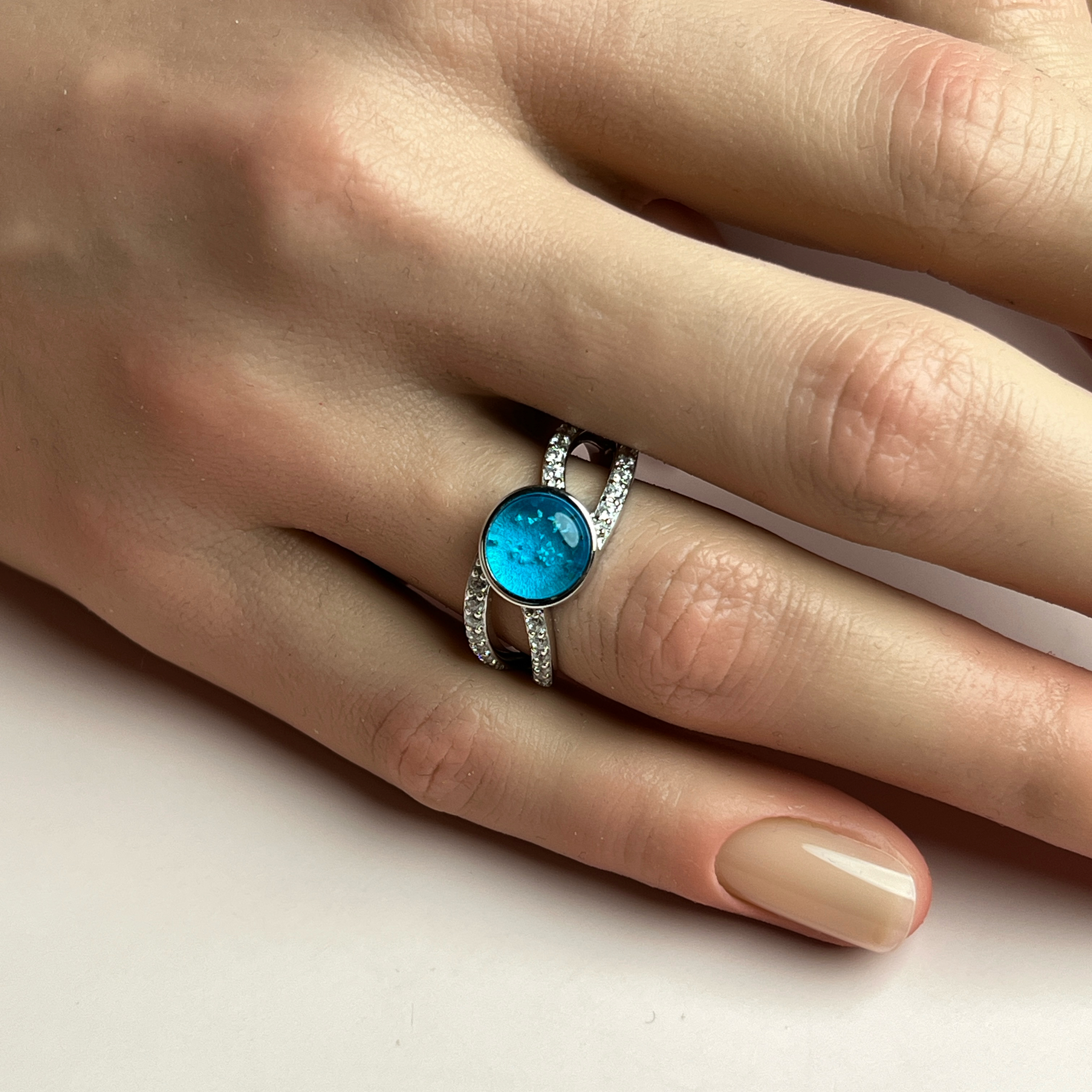 Aurora Ashes Ring - Side View