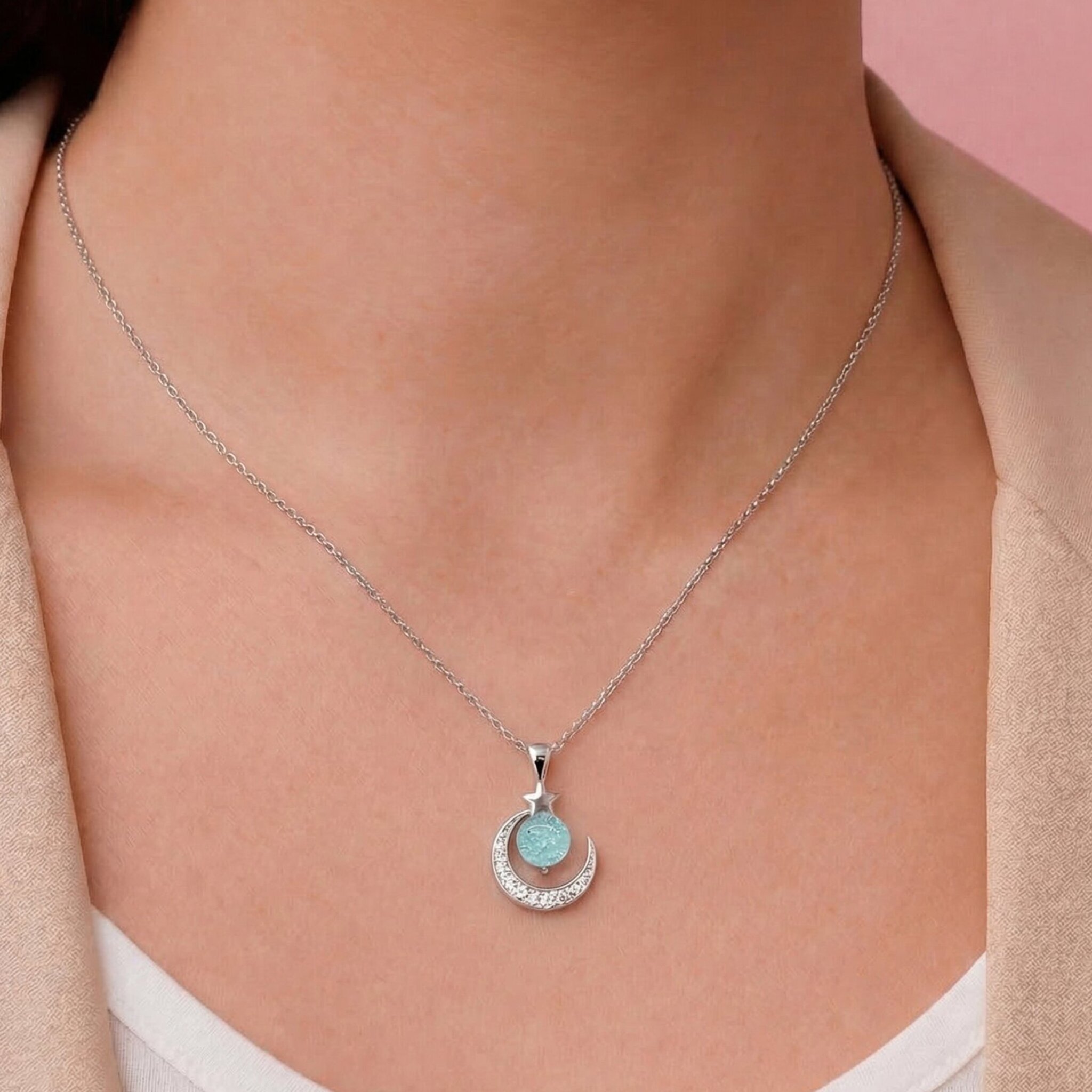 Nightsky Ashes Pendant - Side View